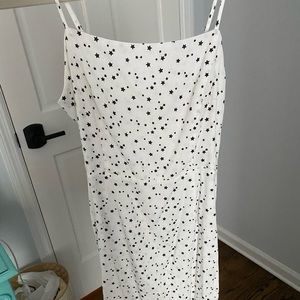 White and Black Star Mini Dress